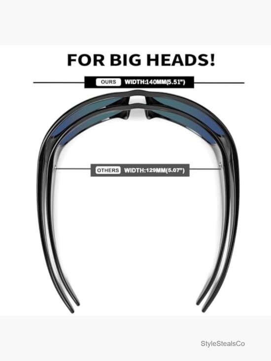 Wrap Around Sunglasses for Men Women Super Dark Blackout UV400 Protection main image 4